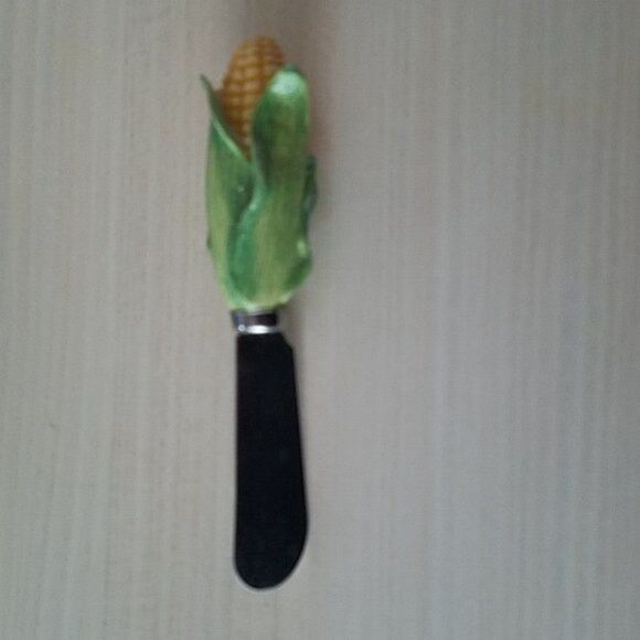 Vintage Corn Cob Butter Knifes and Holder - Picture 3 of 8